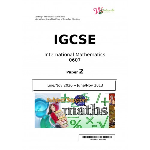 Cie international mathematics 0607 paper 2